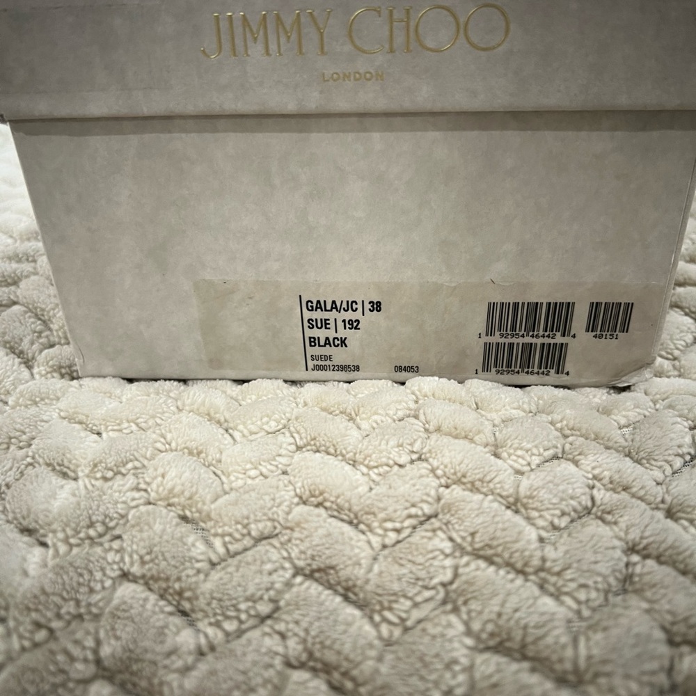 Jimmy Choo Black Flats with Gold Emblem - Picture 6 of 7
